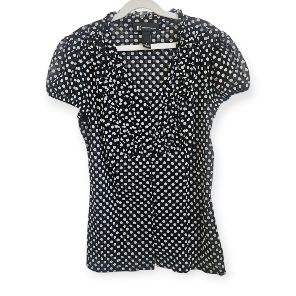 I.N.C Polka Dot Blouse
